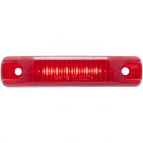 Optronics 6-LED Red Surface Mount Thinline Marker / Clearance Light; Hard Wired, MCL66RS