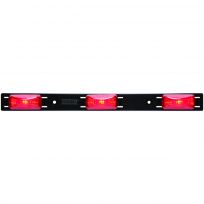 Optronics 3-LED Black Base Red Identification Light Bar, MCL83RK