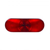 Optronics 6 IN Oval Red Grommet Mount Stop / Turn / Tail Light; Accepts PL-3 Plug, ST70RS