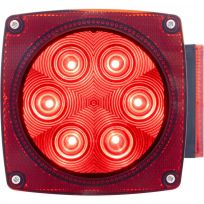 Optronics 7-LED Red Traditional Style Combination Tail Light; Passenger Side, STL6RS