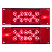 Optronics 18-LED Red Combination Tail Light Set for Marine Trailer Application, TLL160RK