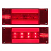 Optronics GloLight 28-LED Red Combination Tail Light Set for Marine Trailer Application, TLL170RK
