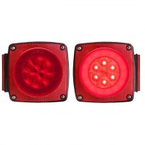 Optronics GloLight 25-LED Red Traditional Style Stud Mount Combination Tail Light Set, TLL190RK
