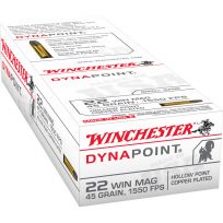 Winchester 22 WIN MAG - 45 Grain Hollow Point Copper Plated Ammo, 50-Round, USA22M