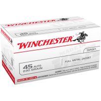 Winchester 45 Auto - 230 Grain Full Metal Jacket Ammo, 100-Round, USA45AVP