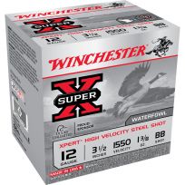 Winchester 12 Gauge - Xpert High Velocity Steel Shot Ammo, 25-Round, WEX12LBB