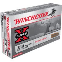 Winchester 338 WIN MAG - 200 Grain Power-Point Ammo, 20-Round, X3381