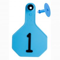 Y-Tex 1`# Numbered 2-piece Livestock Ear Tags, 25-Pack, 7708001, Blue