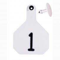 Y-Tex 1# Numbered 2-piece Livestock Ear Tags, 25-Pack, 7900001, White