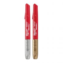 Milwaukee Tool Fine Point Inkzall Marker, Silver / Gold, 2-Pack, 48-22-3123