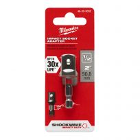 Milwaukee Tool SHOCKWAVE Hex Shank Socket Adapter, 48-32-5032, 1/2 IN