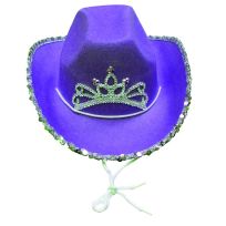 Parris Toys Cowgirl Hat, Purple with Bling, 5104