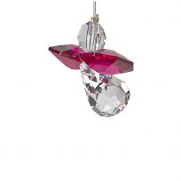 Woodstock Chimes Crystal Guardian Angel - Ruby, CGRY
