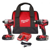 Milwaukee Tool Compact Brushless 2-Tool Combo Kit, Drill Driver / Impact Driver, M18, 2892-22CT