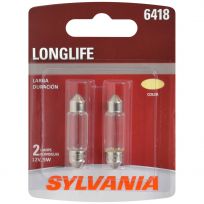 Sylvania 6418 Long Life Mini Bulb, 2-Pack, 6418LL.BP2