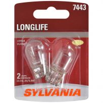 Sylvania 7443 Long Life Mini Bulb, 2-Pack, 7443LL.BP2