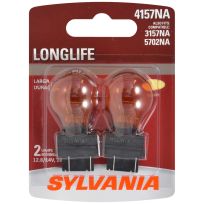 Sylvania 4157NA Long Life Mini Bulb, Amber, 2-Pack, 4157NALL.BP2