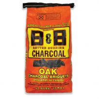 B&B Charcoal Better Burning All Natural Oak Briquets, 00074, 17.6 LB