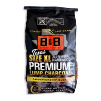 B&B Charcoal Texas Size XL Premium Lump Charcoal, 00189, 24 LB