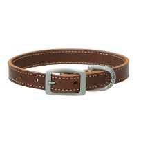 Terrain D.O.G. Bridle Leather Dog Collar, 06-2011-17, Brown, 3/4 IN x 17 IN