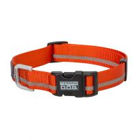 Terrain D.O.G. Reflective Snap-N-Go Adjustable Dog Collar, 07091-40-09, Orange, Small