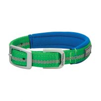 Terrain D.O.G. Reflective Neoprene Lined Dog Collar, 07-0860-R6-15, Green, 3/4 IN x 15 IN