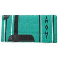 Weaver Equine Fleece Lined Acrylic Saddle Pad, 35-1663-P3, Emerald Green, 32 IN x 32 IN