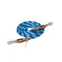 Weaver Equine Poly Roper Reins, 35-2027-T25, Dazzling Blue / Turquoise, 3/8 IN x 8 FT