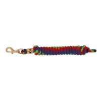 Weaver Equine Poly Lead Rope with A Solid Brass #225 Snap, 35-2100-B24, Purple / Orange / Green, 5/8 IN x 10 FT
