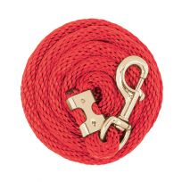 Weaver Equine Value Lead Rope with Brass Plated #225 Snap, 35-2155-S2, Red, 5/8 IN x 8 FT