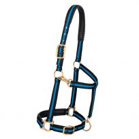 Weaver Equine Padded Adjustable Chin and Throat Snap Halter, 35-7735-BL, Blue, 1 IN