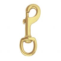 Weaver Equine #225 Round Swivel Snap, Solid Brass, BC00225-SB-1, 1 IN