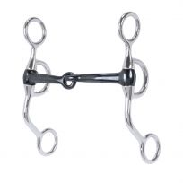 Weaver Equine Professional Argentine Bit,  Sweet Iron Snaffle Mouth with Copper Inlay, CA-5882, 5 IN