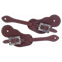 Weaver Equine Buckaroo Oiled Harness Leather Spur Straps, 30-0312, Oiled Canyon Rose