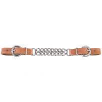 Weaver Equine Harness Leather Double Flat Link Chain Curb Strap, 30-1350, Russet, Average