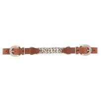 Weaver Equine Harness Leather  Single Flat Link Chain Curb Strap, 30-1355, Russet, Average