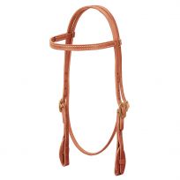 Weaver Equine ProTack Quick Change Browband Headstall, Leather Tab Bit Ends, 10-0078, Canyon Rose, Average