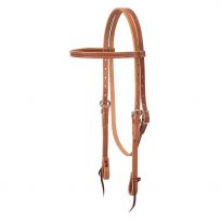 Weaver Equine Golden Brown Harness Leather Browband Headstall, 10-0347, Golden Brown, Average
