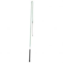 Weaver Equine Stock Whip with Rubber Handle and 10 IN Popper, 65-5100-GR/WH, Green / White, 50 IN