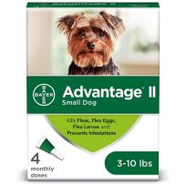 Advantage II Flea Treatment for Small Dogs 3-10 LB, 4-Doses, 9202406