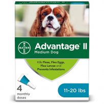 Advantage II Topical Flea Treatment for Medium Dogs 11-20 LB, 4-Doses, 9202673