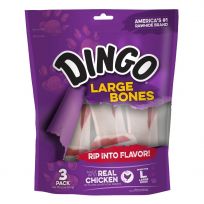 Dingo Large Chicken Bones 3-Pack, P-95008, 9.5 OZ