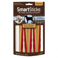 Smartbones SmartSticks Peanut Butter 5-Pack, SBPB-00236, 3.5 OZ