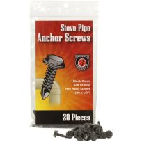 Meeco Mfg Stove Pipe Anchor Screws 20-Pack - Includes Clip Strip, 5020
