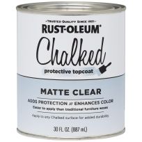 RUST-OLEUM Chalked Protected Topcoat Paint, 287722, Matte Clear, 30 OZ