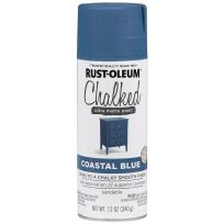 RUST-OLEUM Chalked Ultra Matte Paint Spray Can, 302598, Coastal Blue, 12 OZ