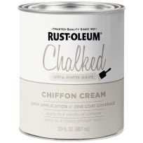 RUST-OLEUM Chalked Ultra Matte Paint, 329598, Chiffon Cream, 30 OZ