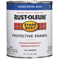 RUST-OLEUM Stops Rust Oil-Based Protective Enamel, 7727502, Gloss Royal Blue, 1 Quart