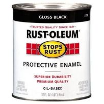 RUST-OLEUM Stops Rust Oil-Based Protective Enamel, 7779504, Gloss Black, 1 Quart
