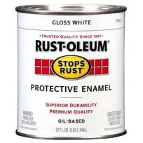 RUST-OLEUM Stops Rust Oil-Based Protective Enamel, 7792504, Gloss White, 1 Quart